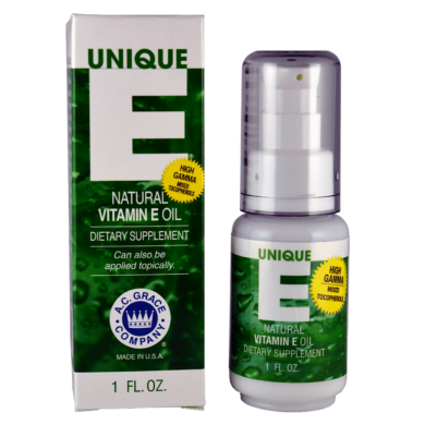 UNIQUE E® Mixed Tocopherols Concentrate Oil – 1 Ounce Pump Bottle