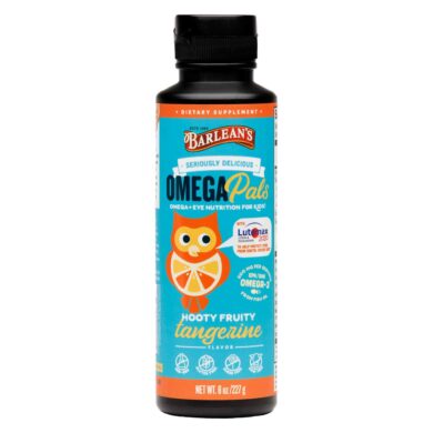 Seriously Delicious Omega Pals Hooty Fruity Tangerine Fish Oil + Eye Nutrition - 8 ounces