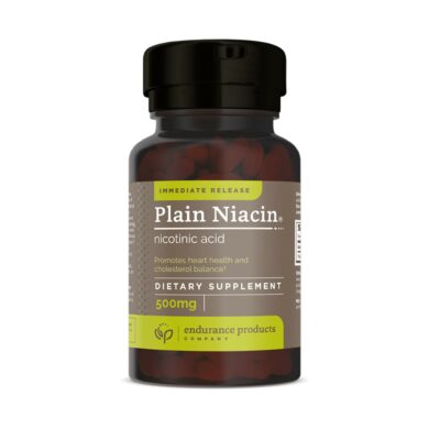 Immediate Release Plain Niacin (Nicotinic Acid) 500mg - 100 tablets