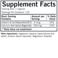 Alternative view of Calcium 200 mg - Bio-Max Series - Hypoallergenic - 120 capsules