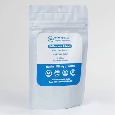D-Mannose Tablets: 30 tablets. 1 full gram / tablet