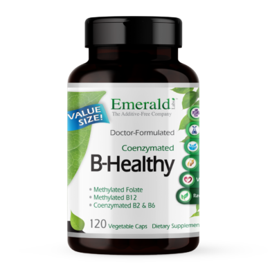 B-Healthy® Complex with B-12 - 120 vcaps (2 Month Size) VEGAN & Coenzymated